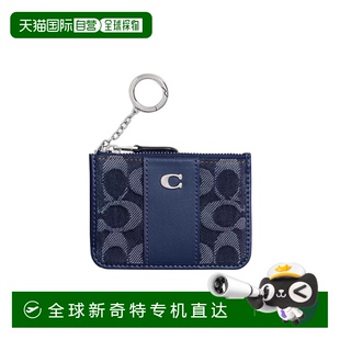 CAN65LHRHY 女士钱包 SS2025 蓝色 牛 1h可退 经典 香港直邮COACH