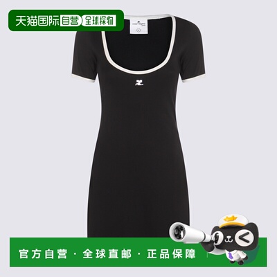香港直邮COURREGES 女士连衣裙 225JRO600JS02039901 CO 黑色