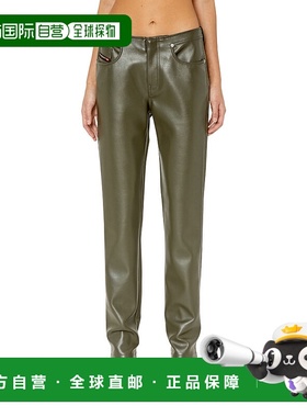 香港直邮DIESEL 女士休闲裤 A085830PDAF937 SS2023 黑色 腰带袢