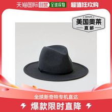 木炭 attack木炭 黑色窄 黑色窄皮表带切尔西羊毛毡软呢帽 hat