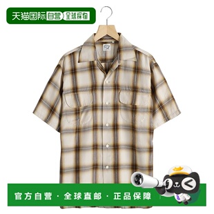 1h可退 日本直邮orSlow 男士渐变格纹短袖衬衫 018081154