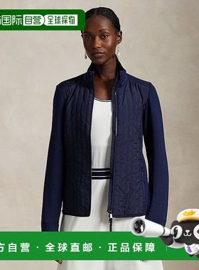 欧洲直邮RalphLauren拉夫劳伦 RLX带绗缝面板拉链夹克羊毛