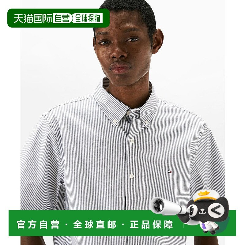 日本直邮TOMMY HILFIGER 牛津条纹短袖衬衫 [TO3203EM012569]