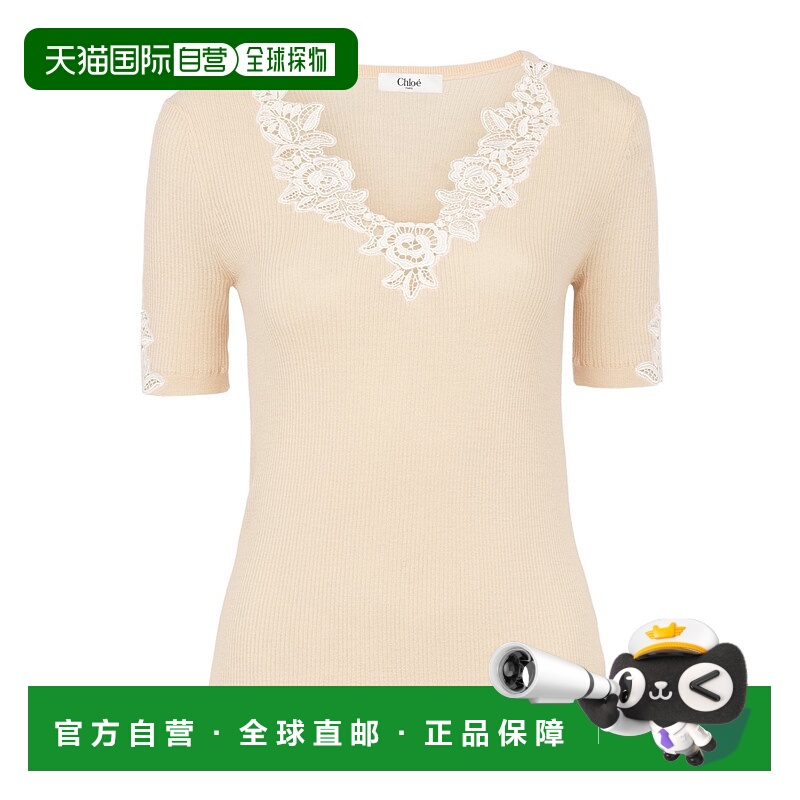 1h可退 香港直邮CHLOÉ 女士T恤 CH25UMP1061581G SS2025 花色 蕾