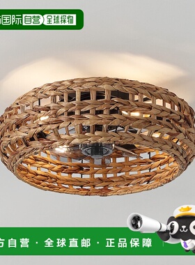 自营 jonathan yArcher 4-Light Coastal LED Ceiling Fan, Metal