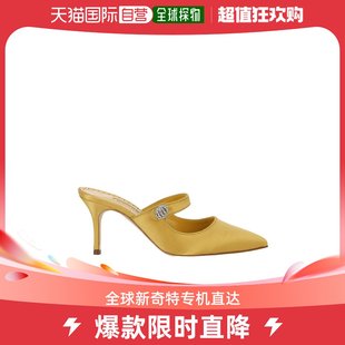 香港直邮潮奢 女士徽标高跟穆勒鞋 BLAHNIK MANOLO