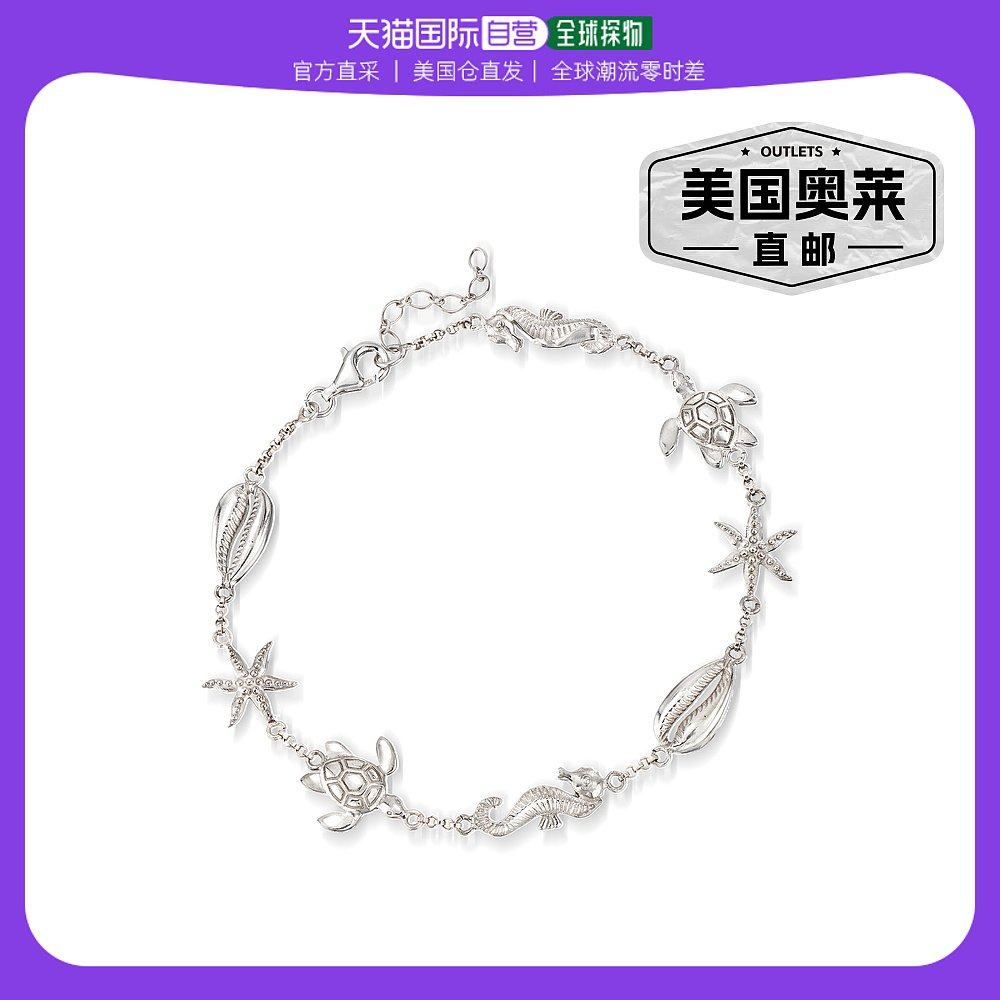ross-simons sterling silver sealife anklet - 9 in 【美国奥莱
