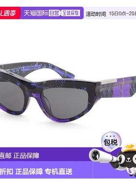 自营 Burberry Women's 55mm Check Violet Sunglasses - check v