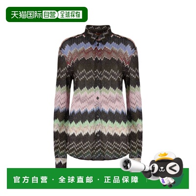 1h可退 香港直邮MISSONI 米索尼 女士 人字纹衬衫 DS26SJ0OBR014W