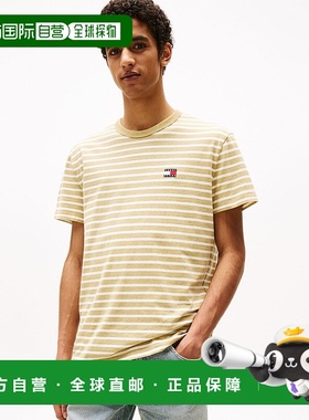 1h可退 日本直邮TOMMY JEANS 男士经典条纹圆领T恤 DM20802男装