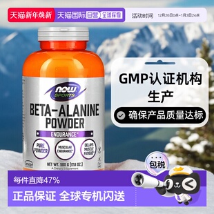 香港直发NOW诺奥β 丙氨酸营养粉运动健身膳食补充剂500g