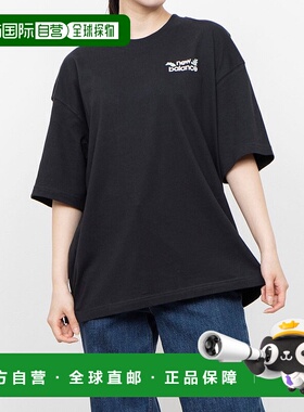 日本直邮 无 女士花卉图案宽松半袖T恤 WT51930 黑色短袖