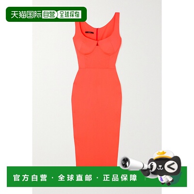 1h可退 香港直邮潮奢 ALEX PERRY 女士 Alden 弹性针织中长连衣裙