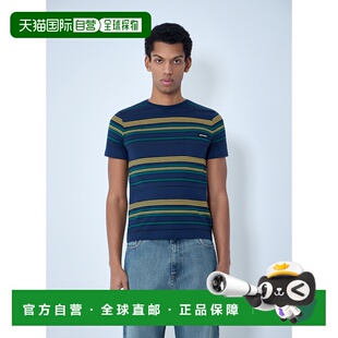 1h可退 香港直邮Miu Miu 缪缪 男士 条纹棉质针织T恤 MJNA0918ZV