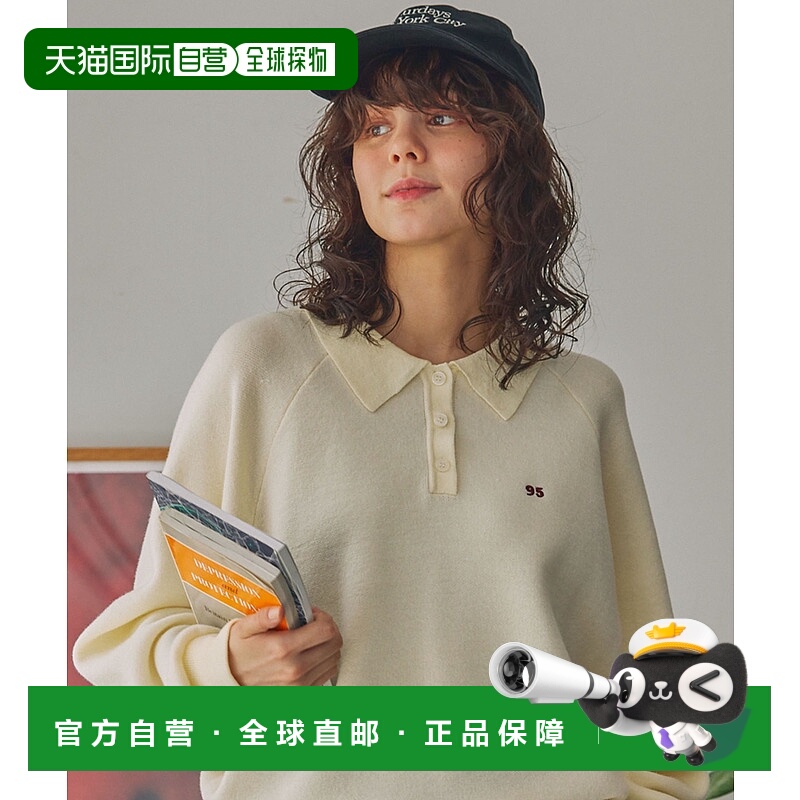 1h可退 日本直邮MONO-MART 女装 宽松拉格兰袖 全棉混纺 数码刺绣