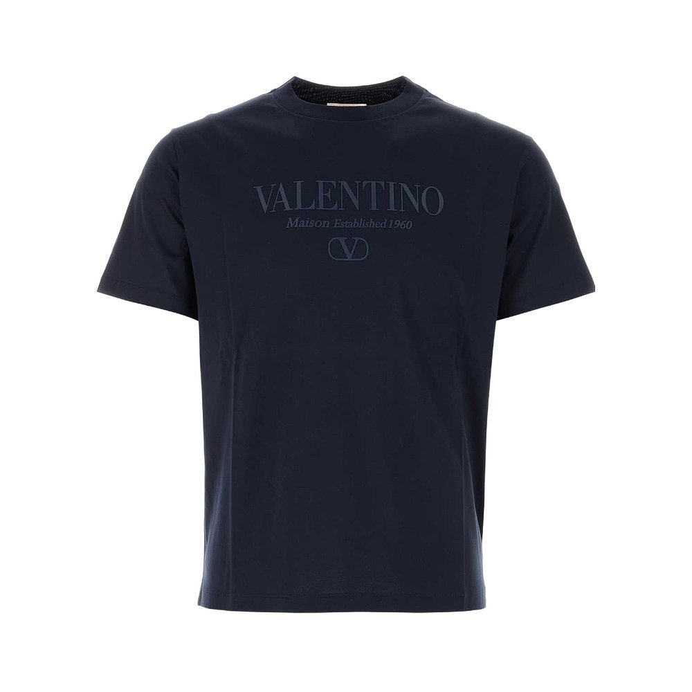 VALENTINO 男士T恤 VMG08YA8B598 AW2024 蓝色 短袖T恤图片
