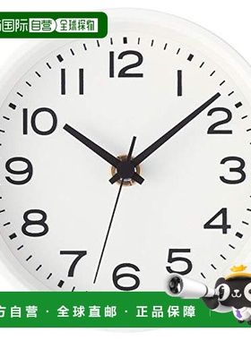 【日本直邮】Muji无印良品 指针钟带座 小 白MJ-ACSW2 124×54×1