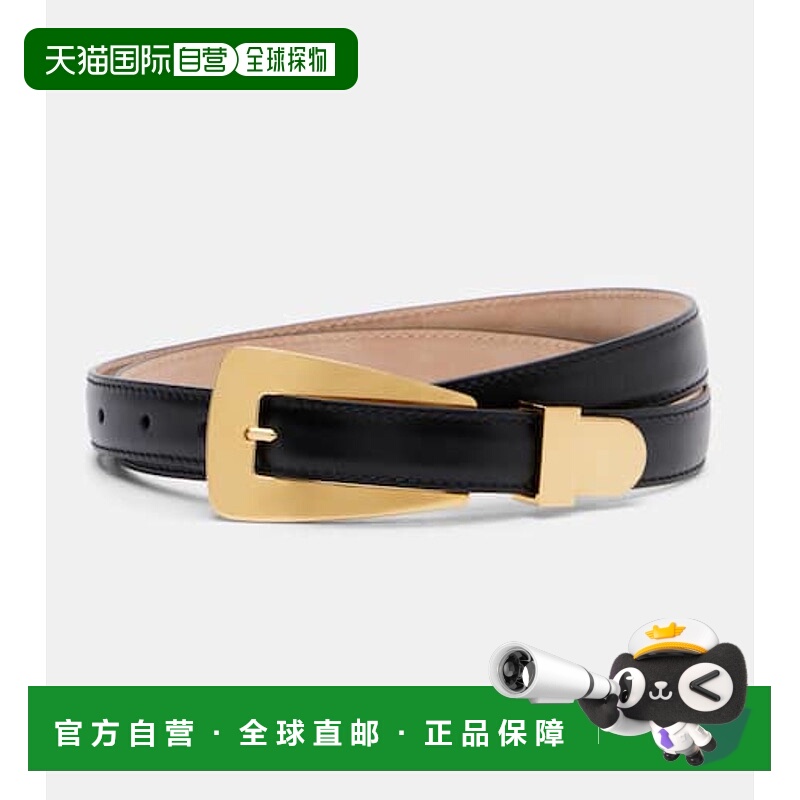 1h可退 香港直邮潮奢 KHAITE 女士 Lucca 皮带腰带 black黑色 舒