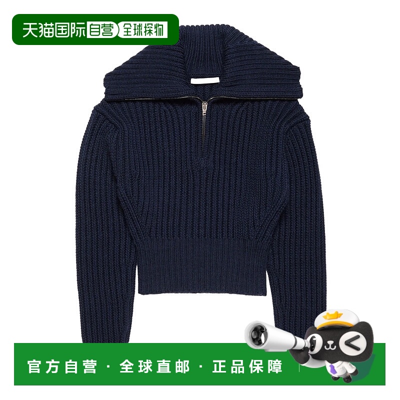 1h可退 香港直邮acne studios 女士 运动衫拉链针织半拉链毛衣