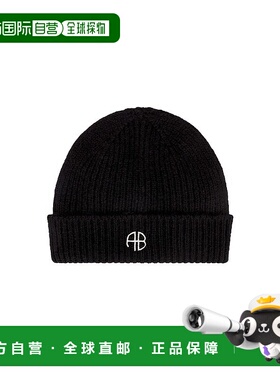 1h可退 香港直邮潮奢 ANINE BING 女士 黑色 Elia 毛线帽 A121051