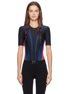 潮奢 Mugler 穆勒 女士 黑色 Sport T 恤 24F1TO0594842