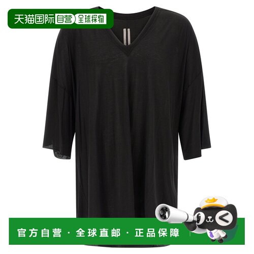 1h可退 香港直邮RICK OWENS 男士T恤 RR01F2279BH09 SS2026 黑色