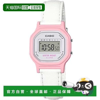 自营Casio Women's Classic Digital Watch with Pink Leather Ba