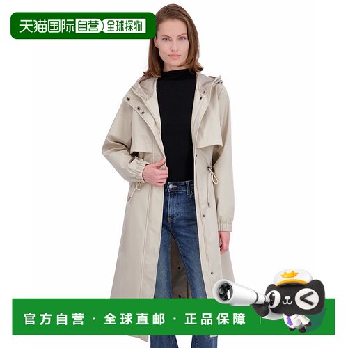 自营TAHARI Women's Softshell Trench Coat Lightweight Windpro
