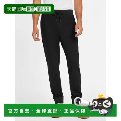 自营guessGenaro Logo-Tape Joggers - black 美国奥莱直发卫裤