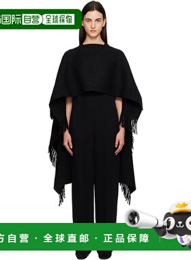 1h可退 香港直邮潮奢 toteme 女士 黑色流苏披肩 254WSC0132FB047
