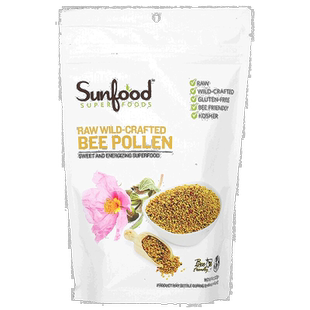 香港直发Sunfood野生蜂花粉未加工无麸质甜蜜袋装227g