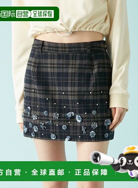 1h可退 日本直邮LILY BROWN 女装 拉饰迷你短裙 LWFS254815半身裙