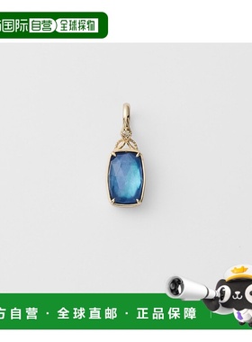 日本直邮日潮 agete 阿卡朵K10蓝宝石/石英/贝壳吊坠蓝色 均码
