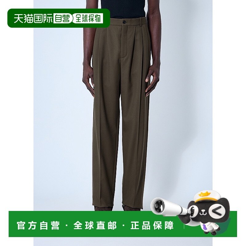 1h可退 香港直邮潮奢 Saint Laurent 圣罗兰 男士 羊毛精裁裤 815