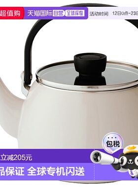 【日本直邮】Fuji Horo富士珐琅 烧水壶/玻璃盖 2.5L 浅蓝色燃气