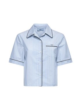 PRADA 女士POLO衫 P483HROOO16BVF0M10 SS2025 蓝色