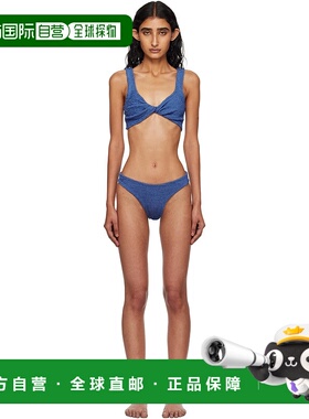 1h可退 香港直邮潮奢 HUNZA G 女士 蓝色 Juno 比基尼 JunoBikini
