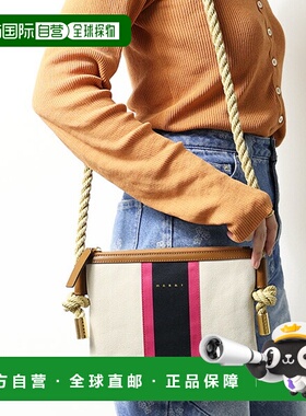 日本直邮MARNI MARCEL 单肩包 PHMO0011U5 P6458 女士帆布和皮革