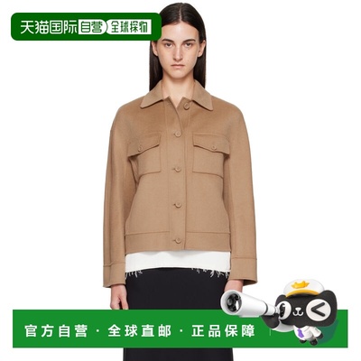 1h可退 香港直邮MaxMara 麦斯玛拉 女士 驼色 Fiero 夹克 2526046