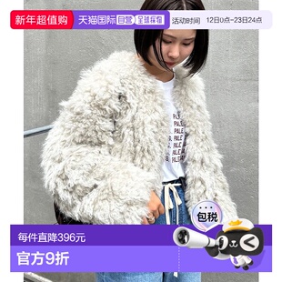 1h可退 日本直邮WILLOW 女装 短款仿毛皮外套 无领设计 高级感秋