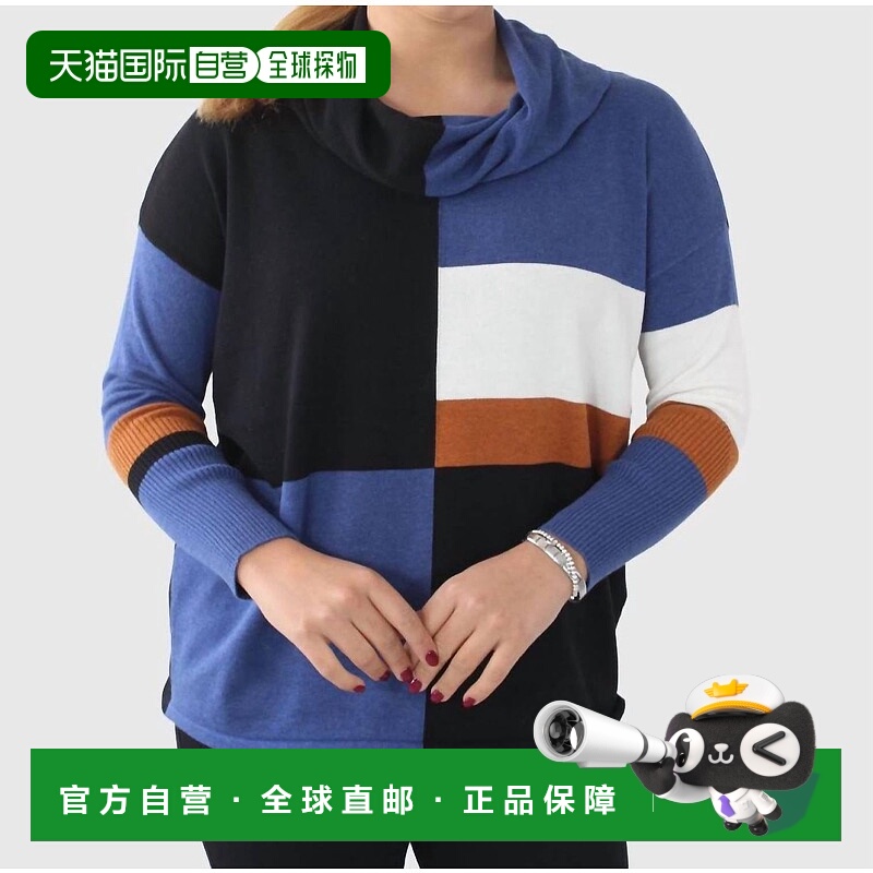 自营marblePatterned Oversized Cotton Sweater In Navy - navy