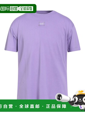 香港直邮潮奢 Ea7 男士 基础款T恤 purple紫色 舒适时尚