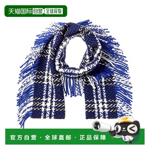 blue 自营Burberry Scarf Wool 美国奥莱直发博柏利围巾 Check