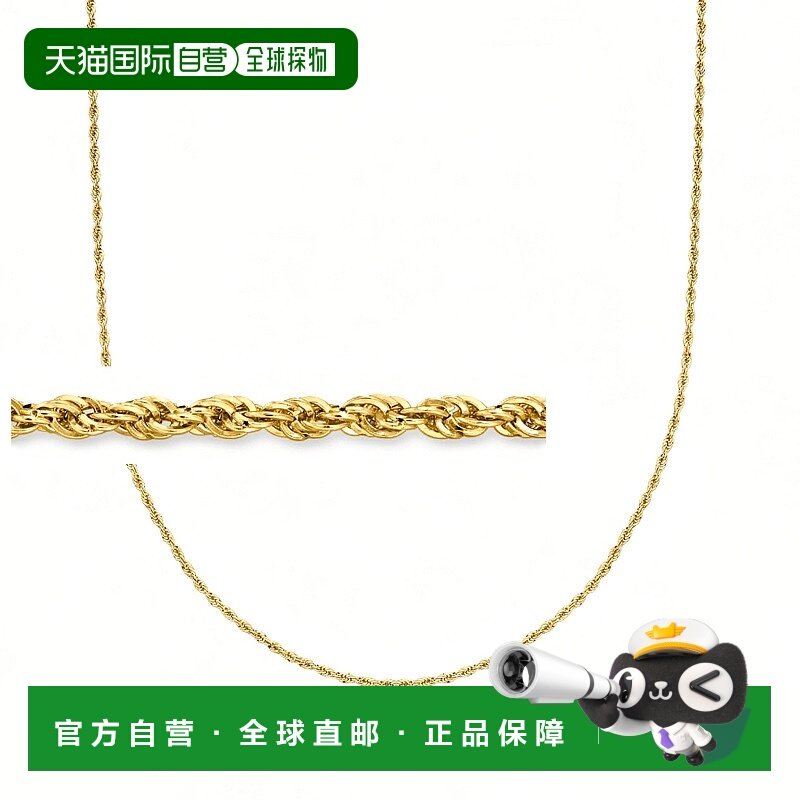 自营Ross-Simons 1.5 毫米 14 节黄金扭绳链项链 - 18 英寸 【美