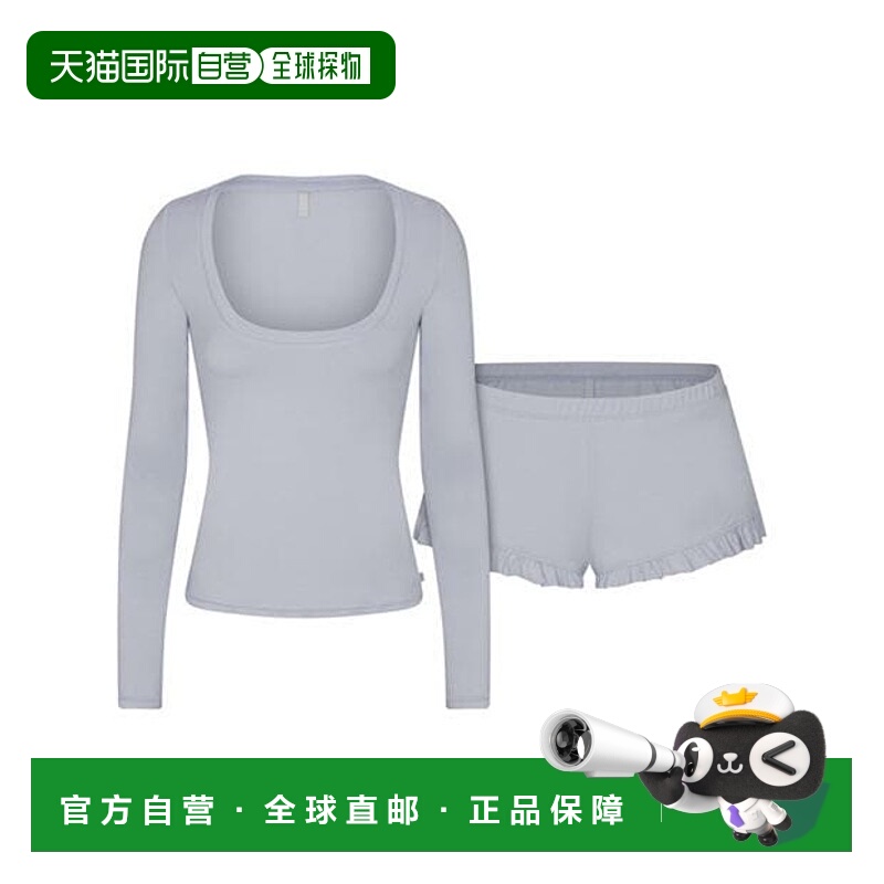 1h可退 香港直邮潮奢 SKIMS 女士 Sleep 圆领高端睡衣套装