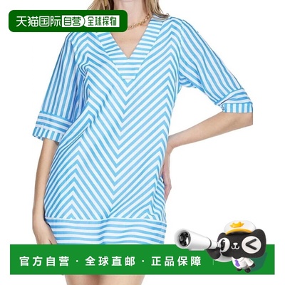 自营jadeStriped Sheath Dress In Blue - blue 美国奥莱直发