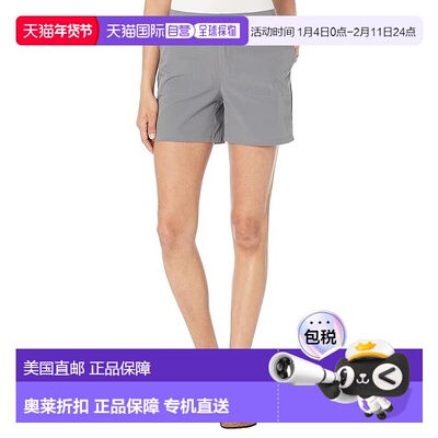自营Mountain Khakis Shorts Women Gunmetal 4-Way Stretch Clas