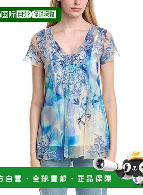 自营Johnny Was Melanie Blouse - blue 女装上衣美国直发奥莱