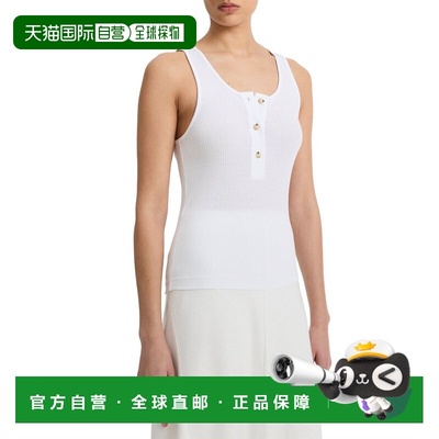 自营Vince Mixed Media Henley Shirt - White 上衣美国奥莱直发