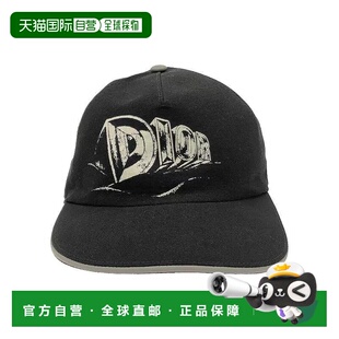 日本直邮中古Dior迪奥女S级99新baseball cap棒球帽棉帽子黑色BRA